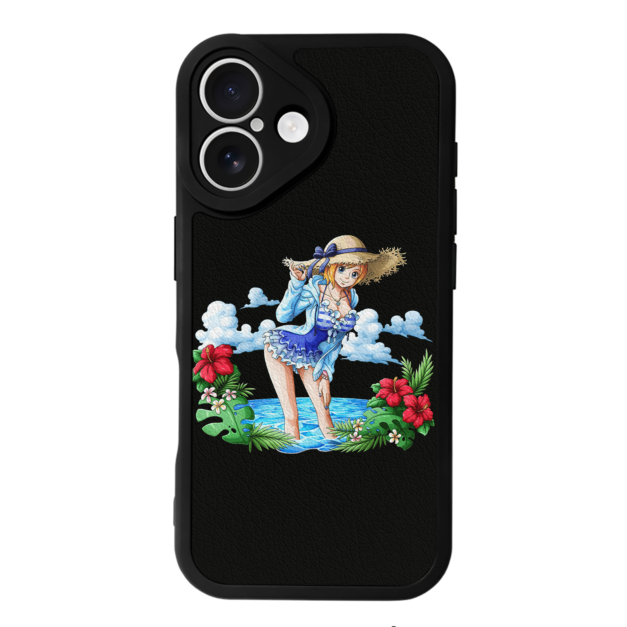 （画像用） ワンピース ナミ ONE PIECE Nami 【iPhone 16シリーズ対応】シリコンスマホケース（レザー調） 材質：シリコン